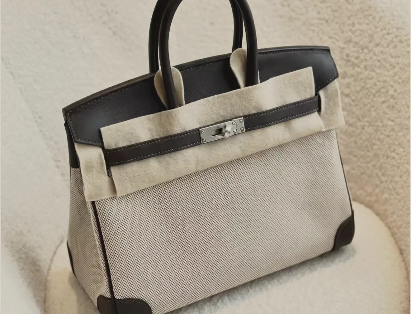 エルメス バーキン(トワル×レザー)